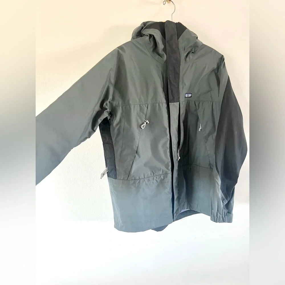 Patagonia Vintage 90s Stretch Triolet‎ Jacket Gray Nylon Waterproof Size Small